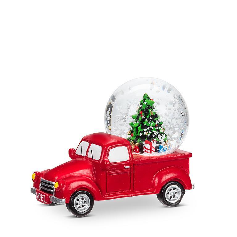 Red Truck Snow Globe Ornament