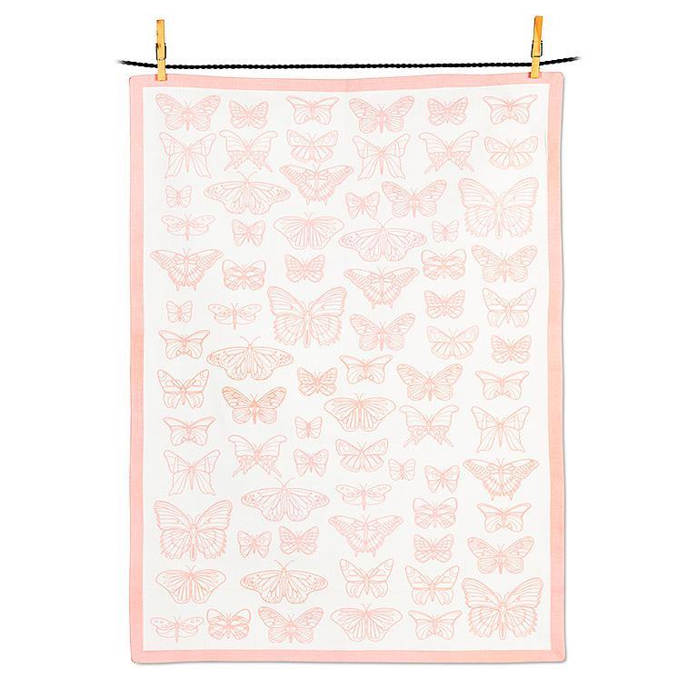 Pink Butterfly Kitchen Towel